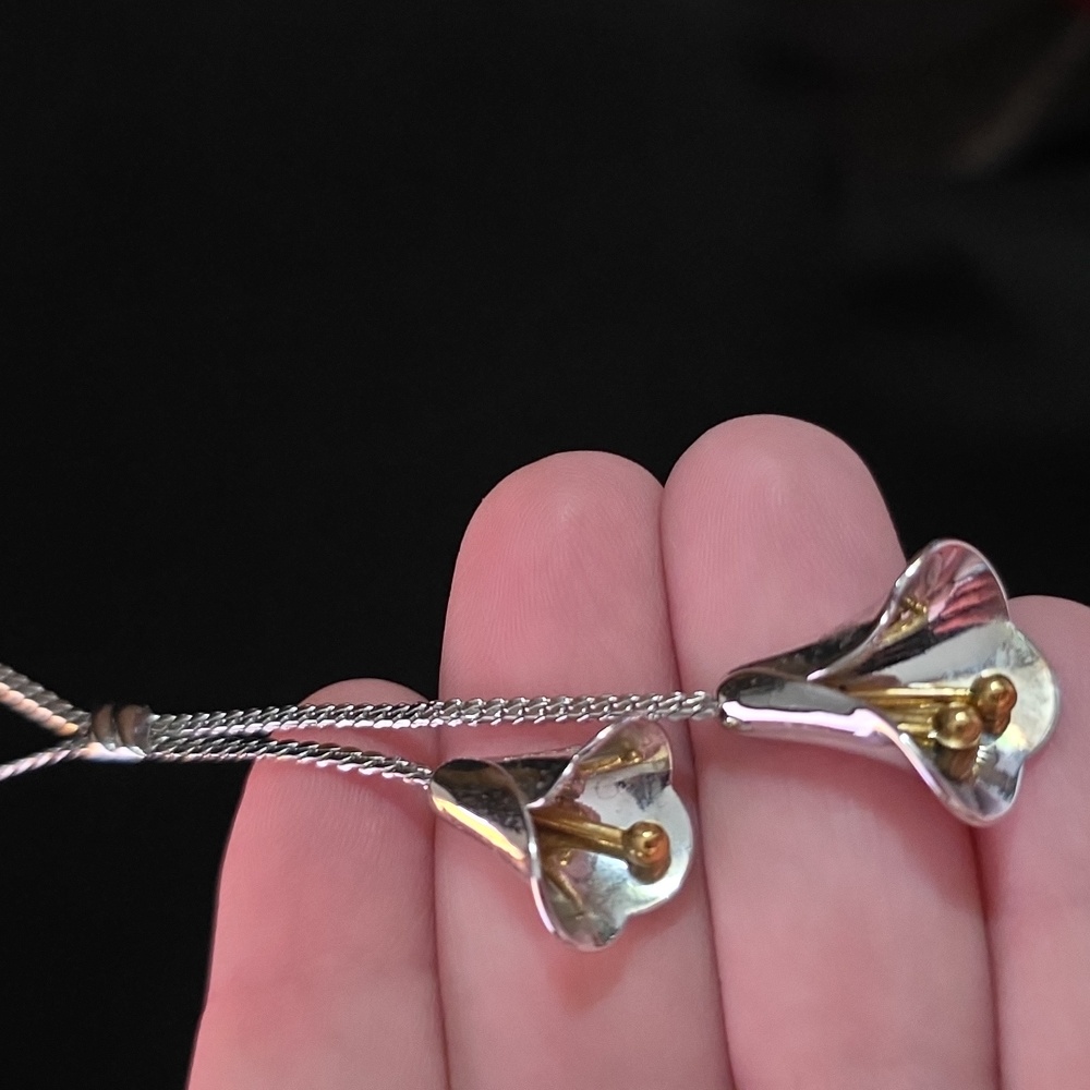 Vintage Calla Lilies Necklace